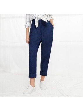 French Conn Geada Light Denim Jeans Paperbag Waist